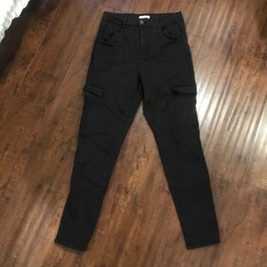 Black high waisted cargo pants